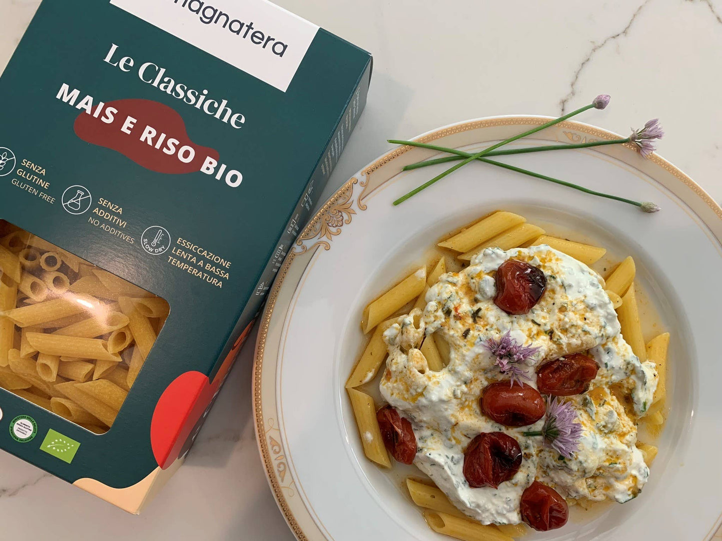 GLUTEN-FREE PASTA PENNE CORN ORGANIC RICE made in Italy
