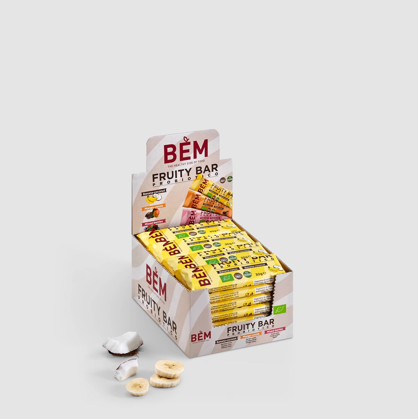 BEM Organic Coconut and Banana Probiotic Soft Bar 30g