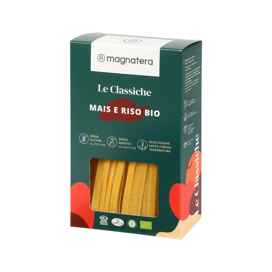 GLUTEN-FREE TAGLIATELLE PASTA, CORN AND ORGANIC RICE made in Italy