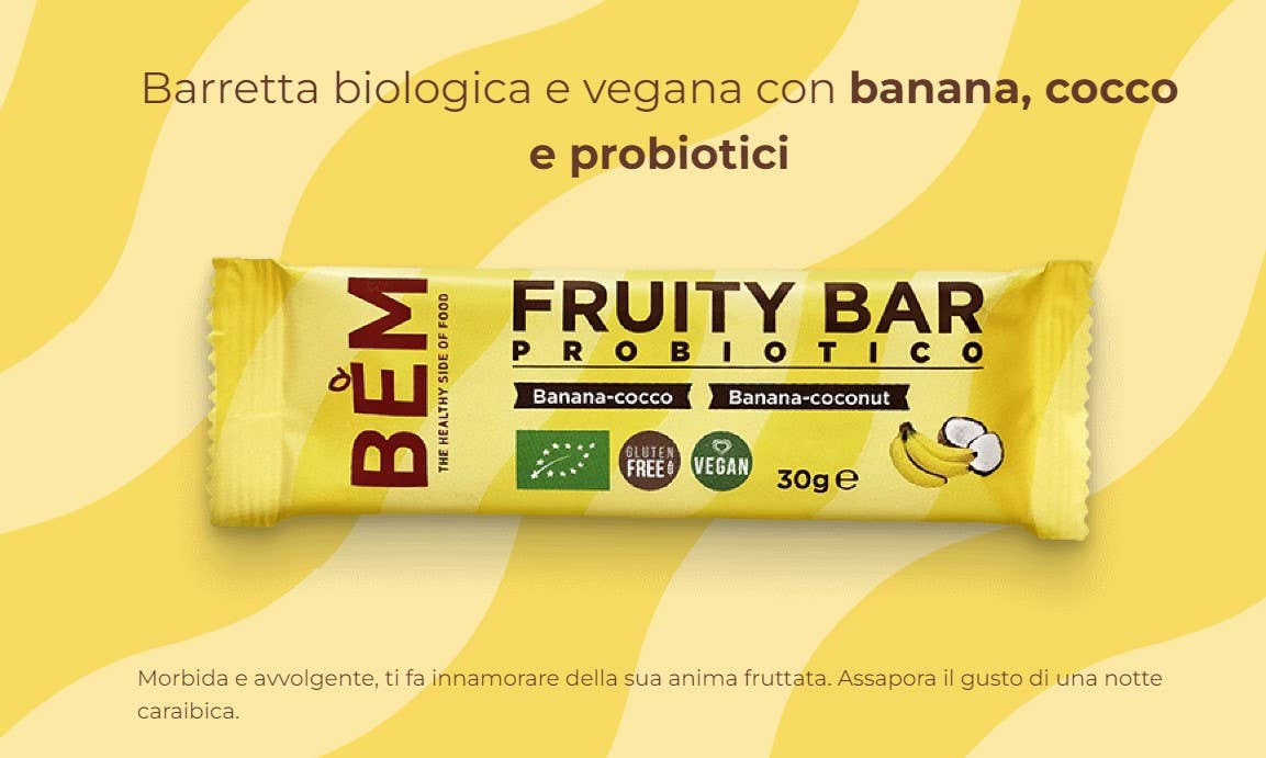 BEM Organic Coconut and Banana Probiotic Soft Bar 30g